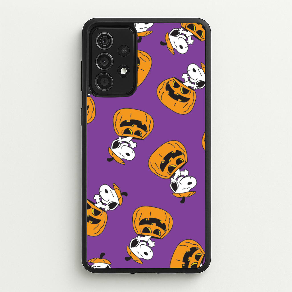 Cartoon Beagle Pumpkin Pattern Galaxy A52 / A52s Case