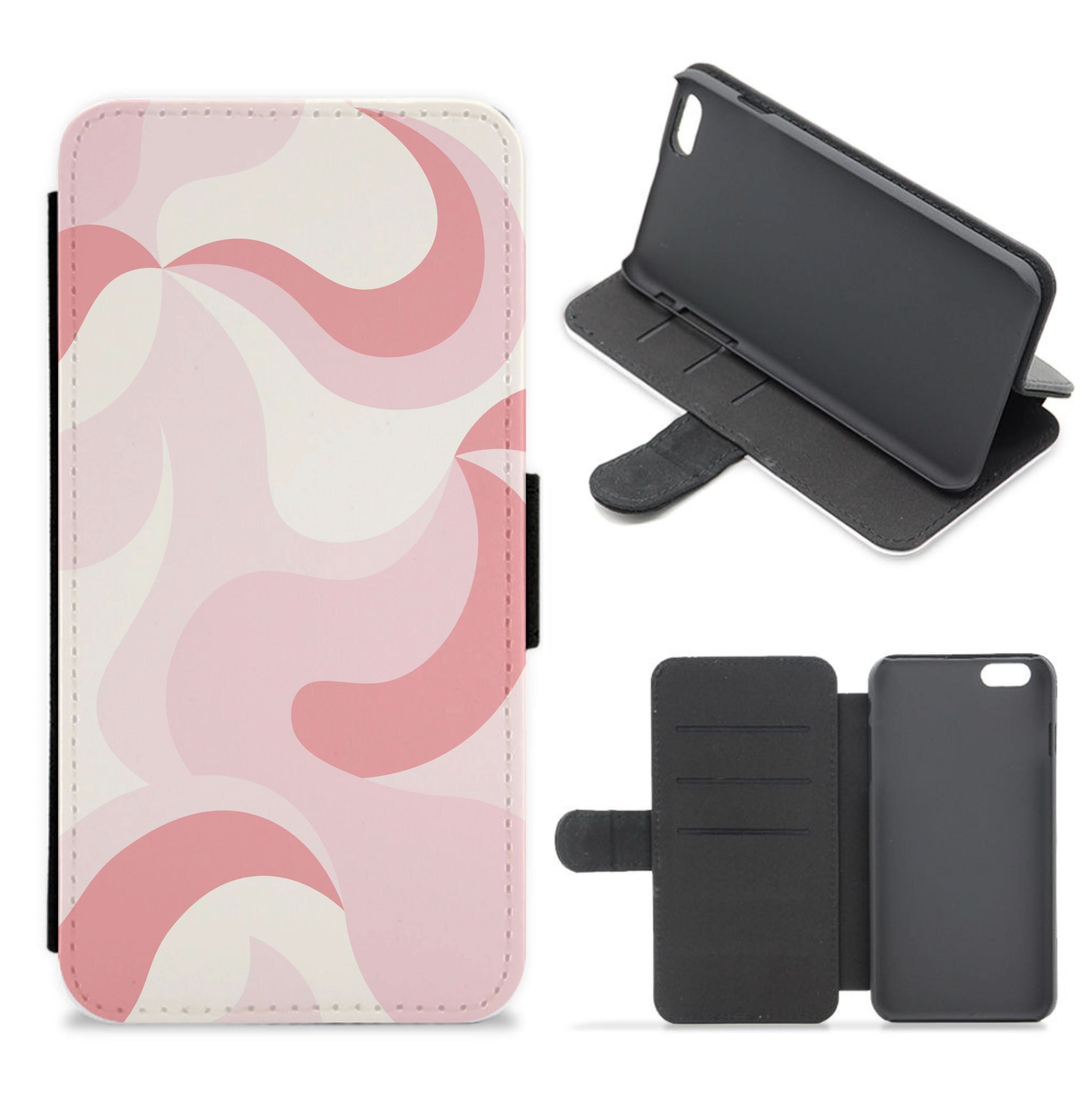 Pastel Pinks Abstract Pattern Flip / Wallet Phone Case