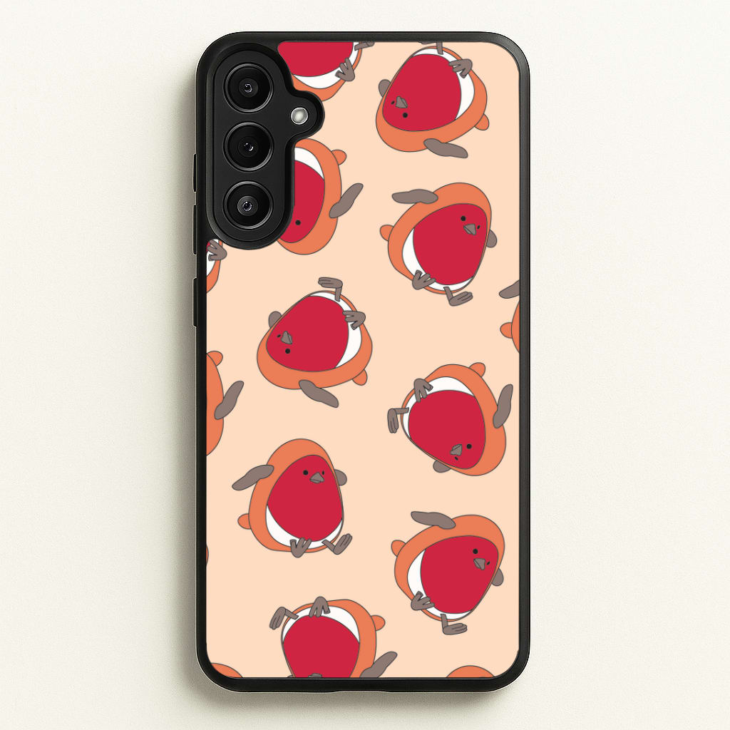 Christmas Robin Plush Pattern Galaxy A36 Case