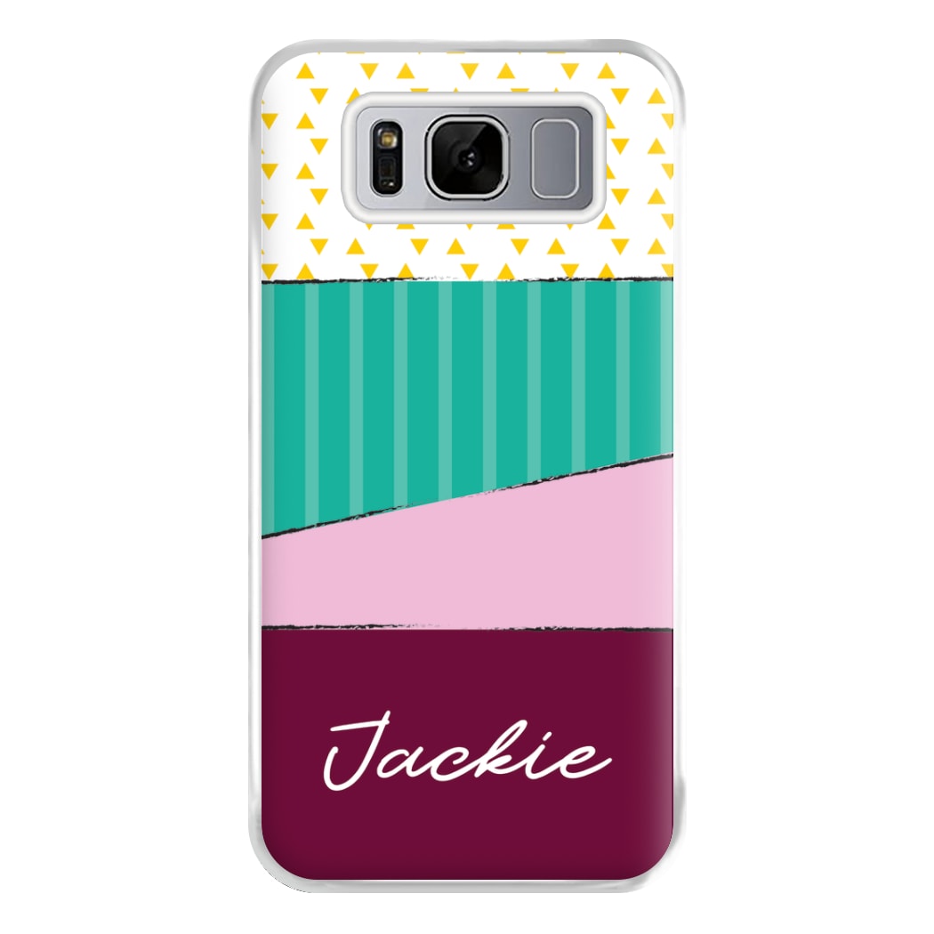 Geometric Patterns Personalised Name Galaxy S8 Plus Case