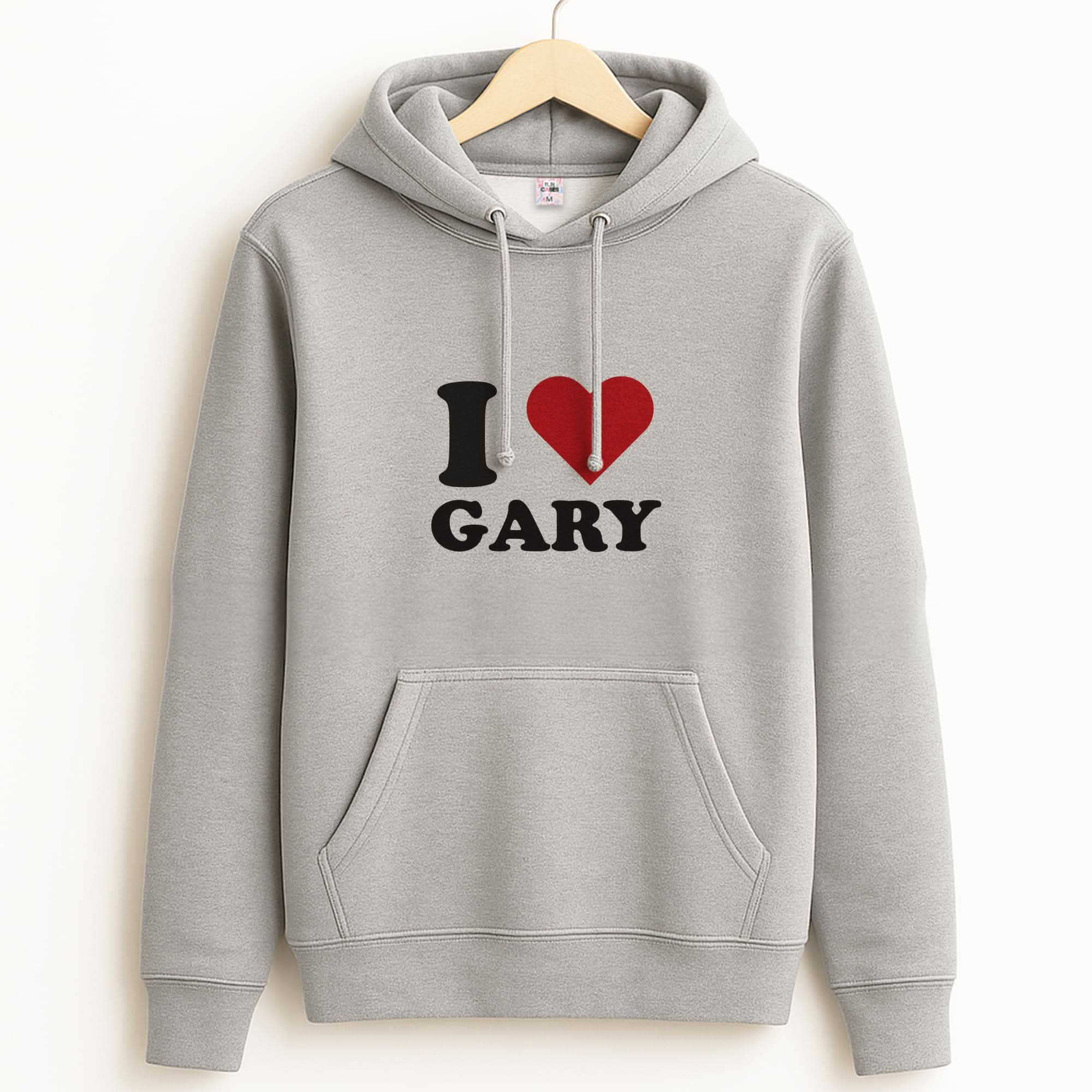 I Love Gary Unisex Grey Hoodie
