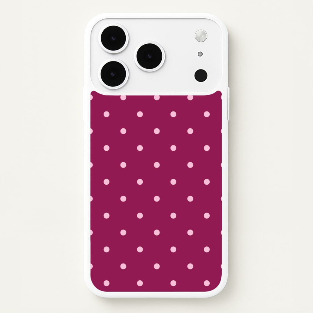 Raspberry Polka Dots iPhone 17 Pro Max Case