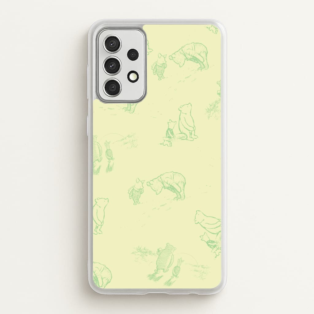 Sketched Winnie Pattern Galaxy A52 / A52s Case