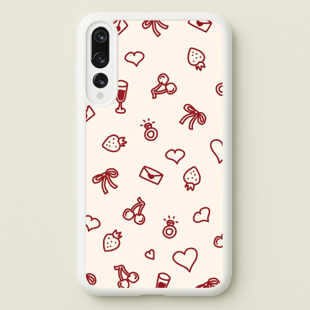 Valentines Doodles Huawei P20 Pro Case