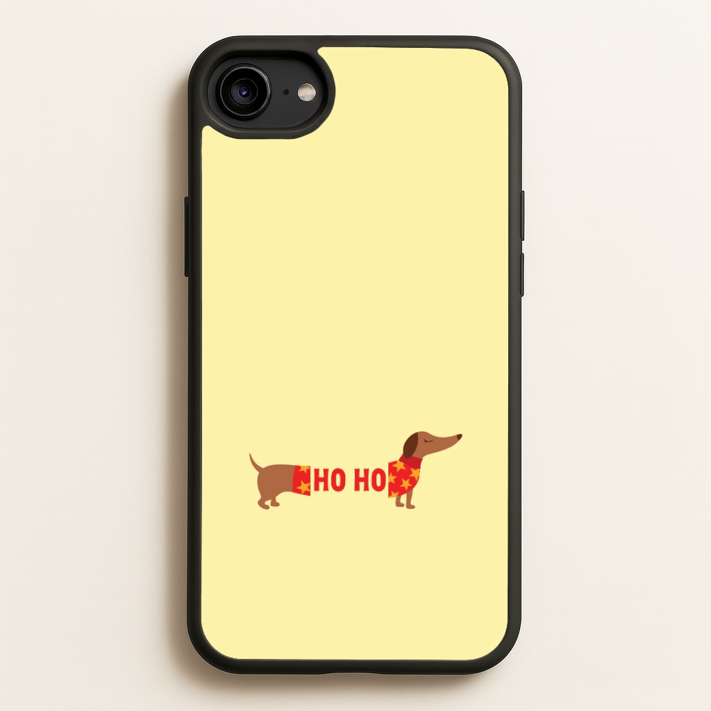 Christmas Jumper Ho Ho Dachshund iPhone 6 / 7 / 8 / SE Case