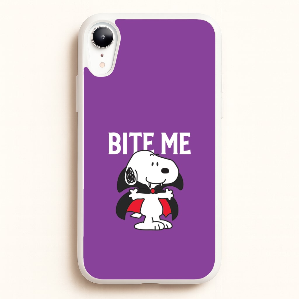 Bite Me Cartoon Beagle iPhone XR Case