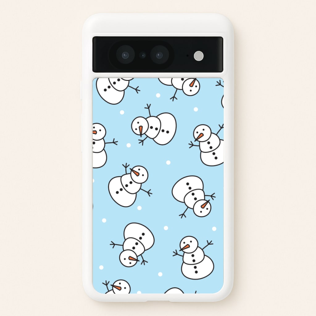 Cartoon Snowmen Pattern Google Pixel 8 Case