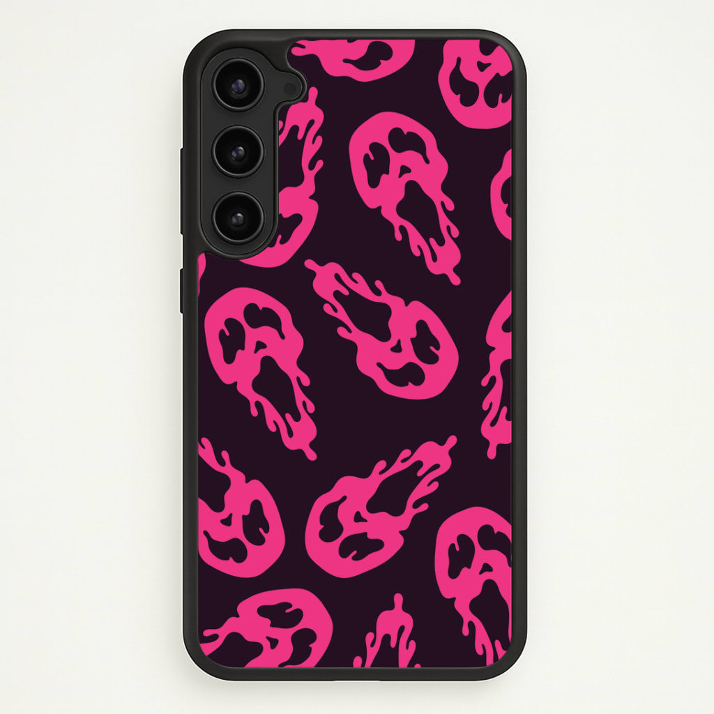 Trippy Ghost Face Pattern Galaxy S23 Plus Case