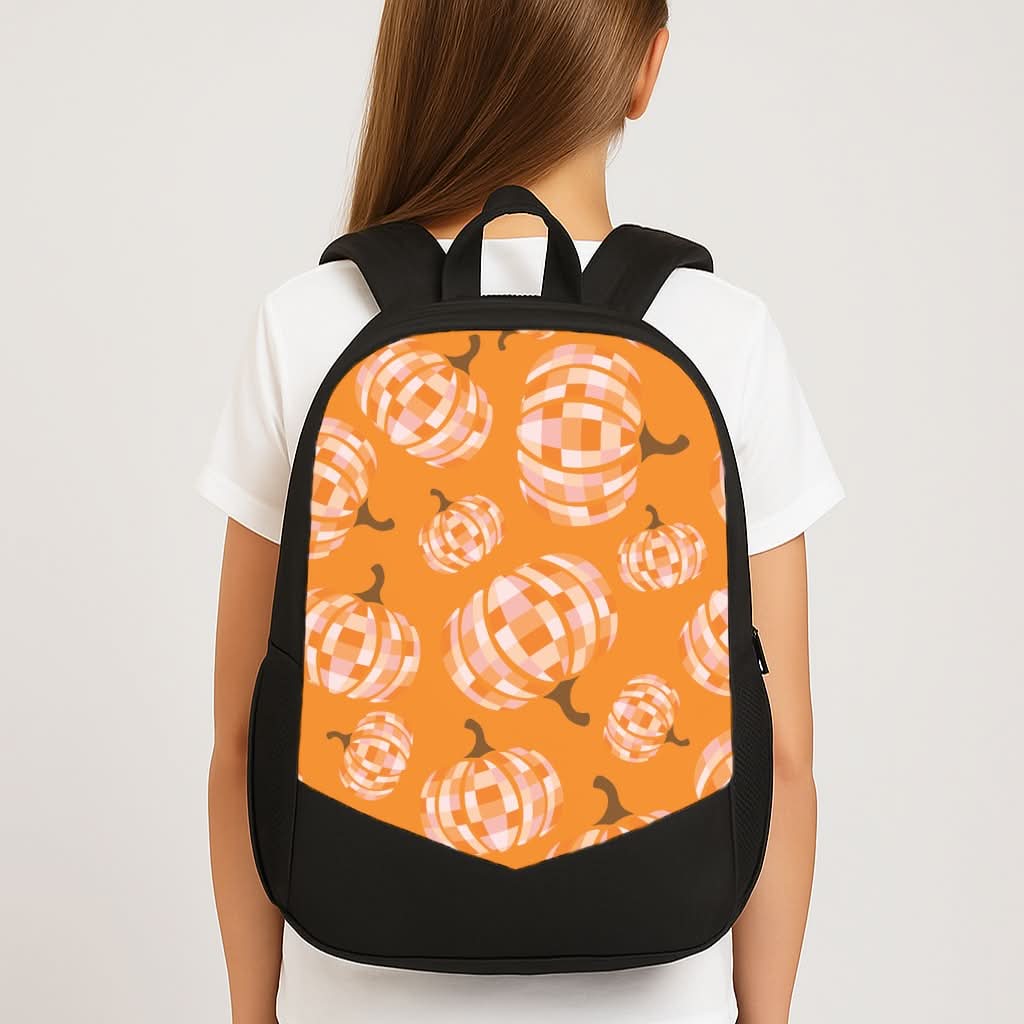 Disco Pumpkins Pattern School Bag