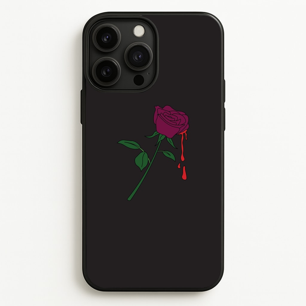 Dark Pink Rose iPhone 13 Pro Case