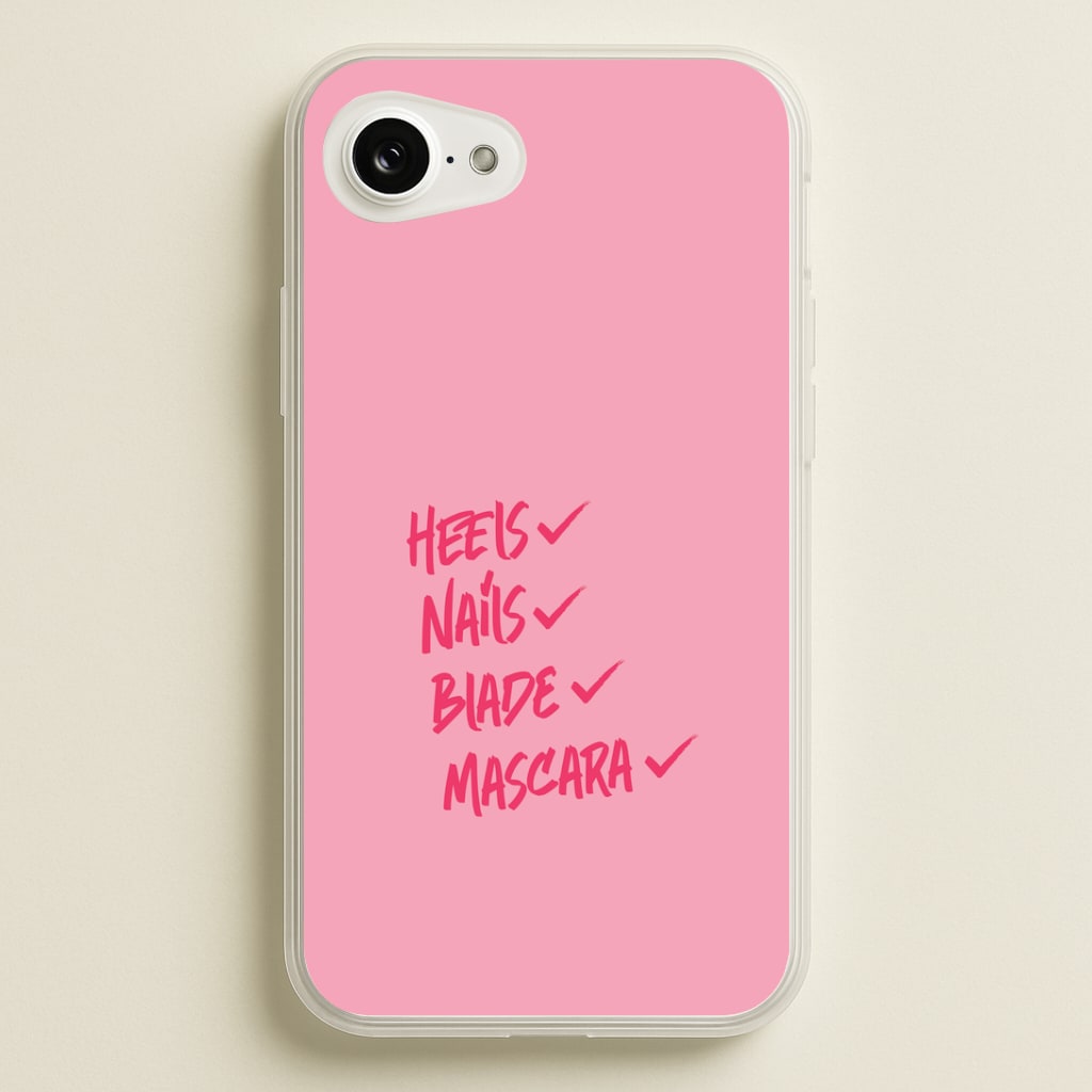 Heels, Nails, Blade, Mascara iPhone 16e Case