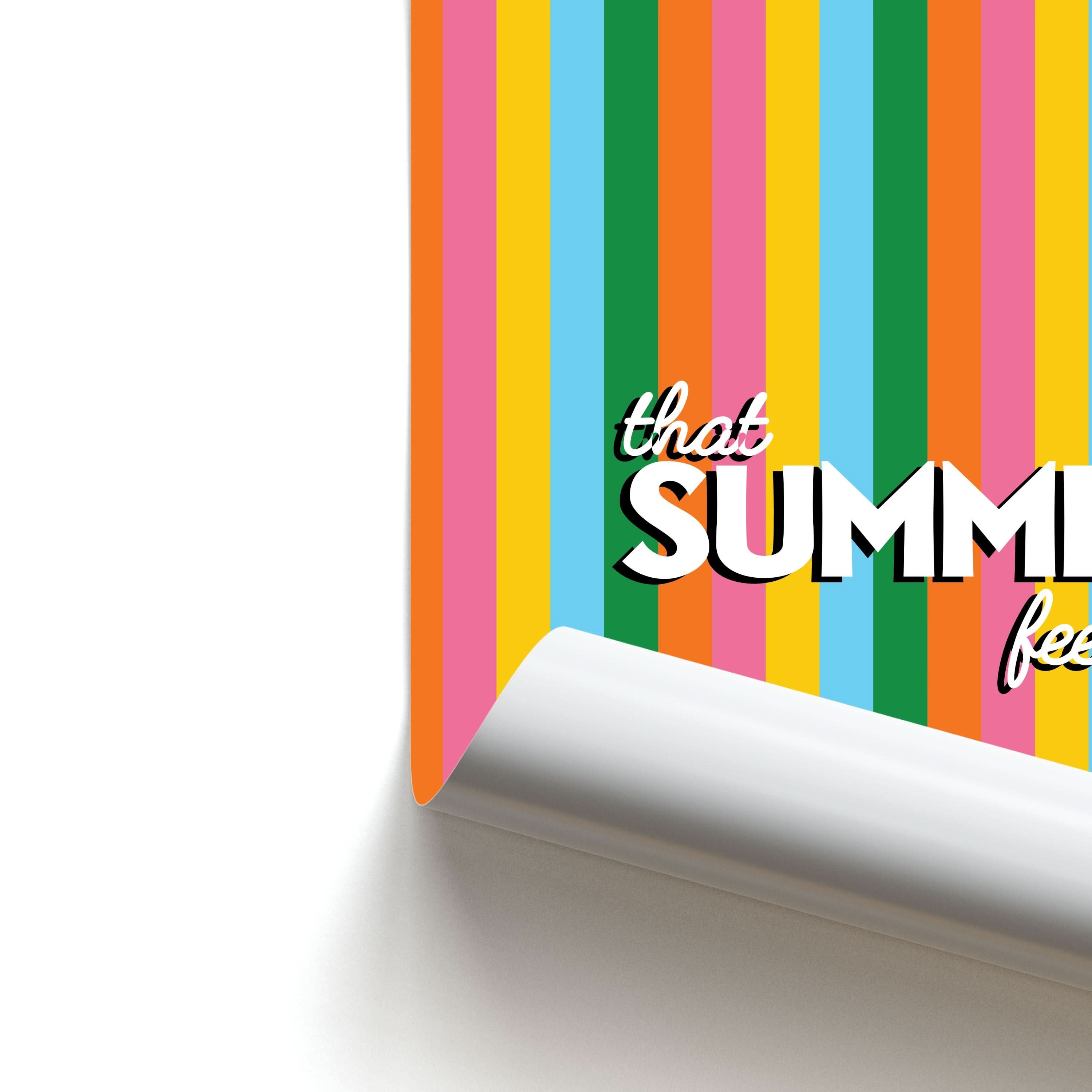 That Summer Feeling Stripes Poster