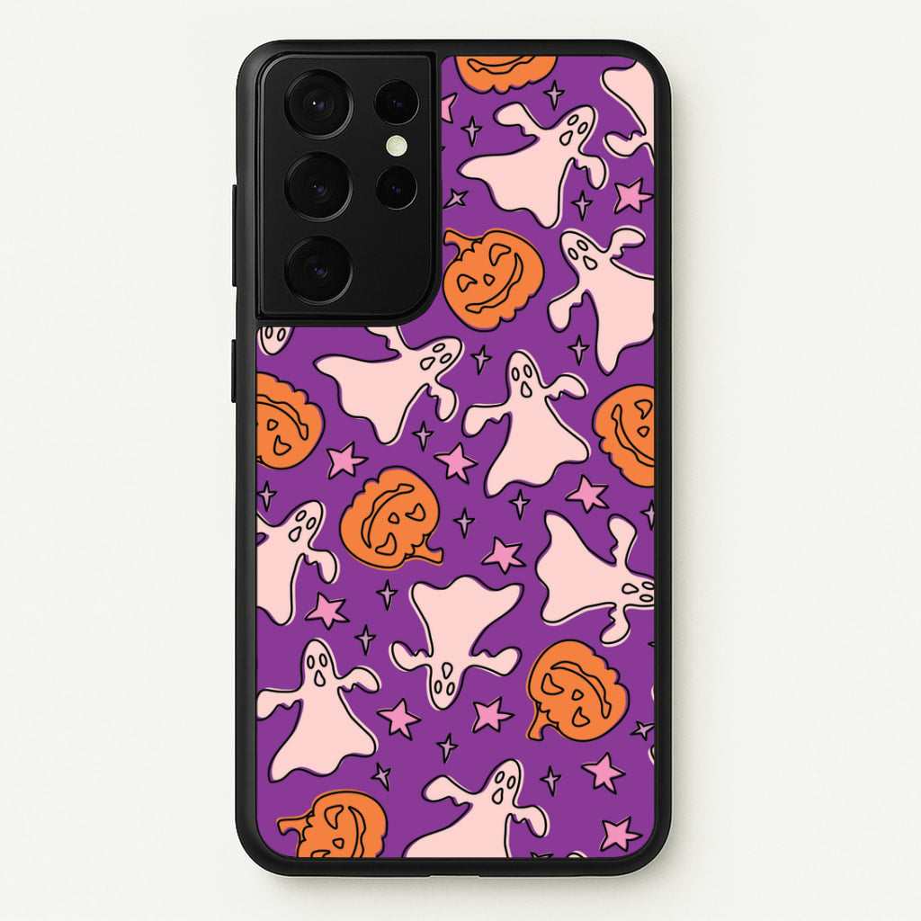 Abstract Halloween Pattern Galaxy S21 Ultra Case
