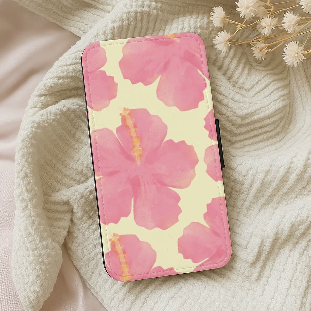 Hibiscus Leather Phone Case
