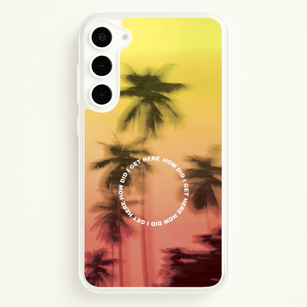 Palm Trees Circle Galaxy S23 Plus Case