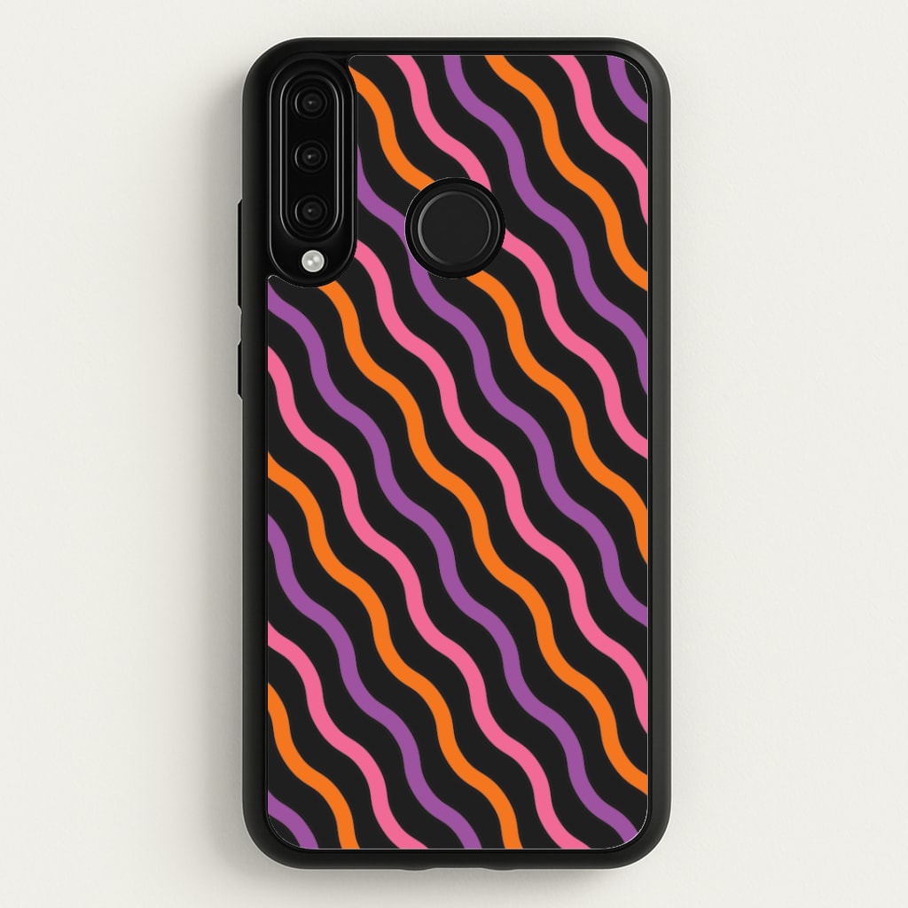 Wavy Abstract Halloween Pattern Huawei P30 Lite Case