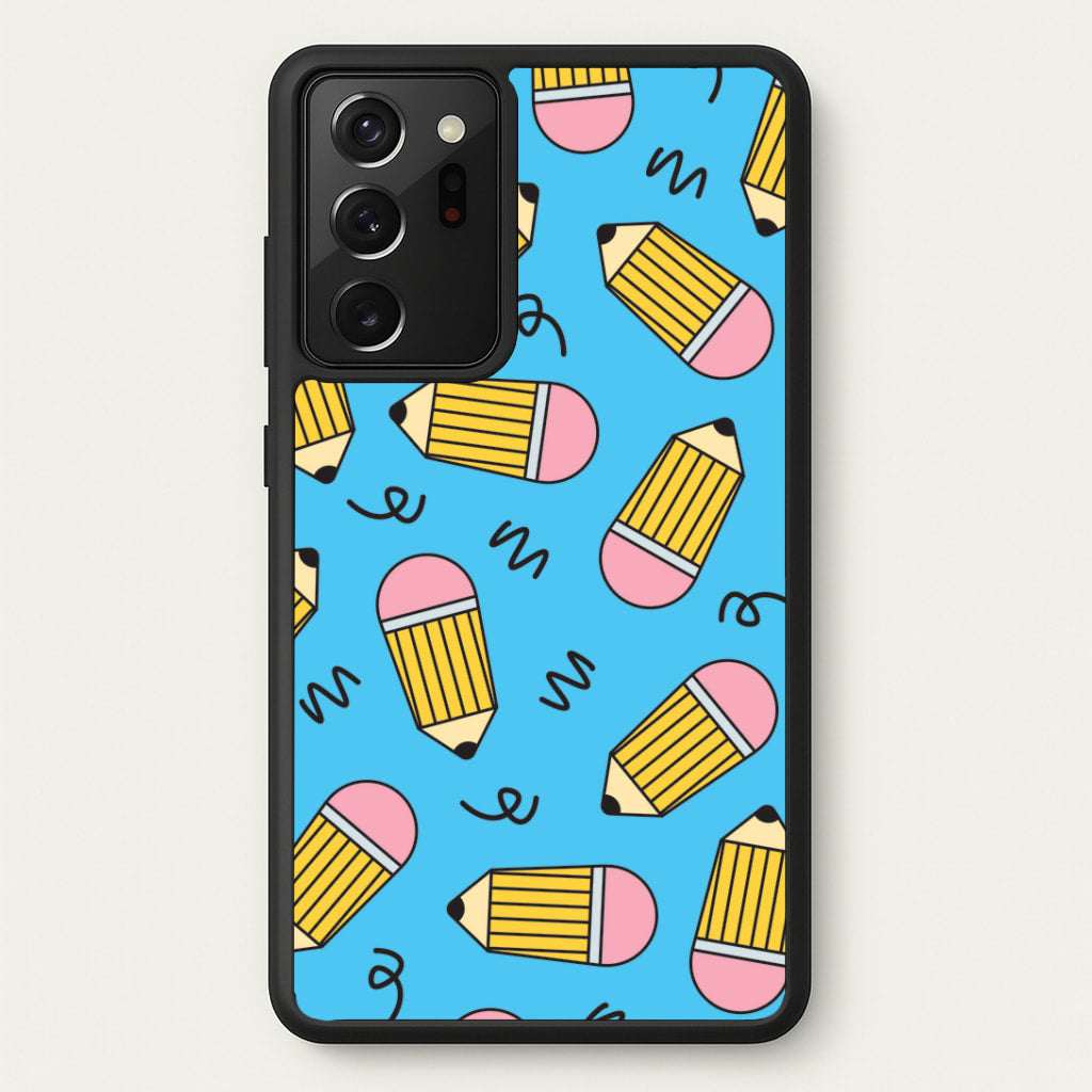 Pencils And Scribbles Pattern Galaxy Note 20 Ultra Case