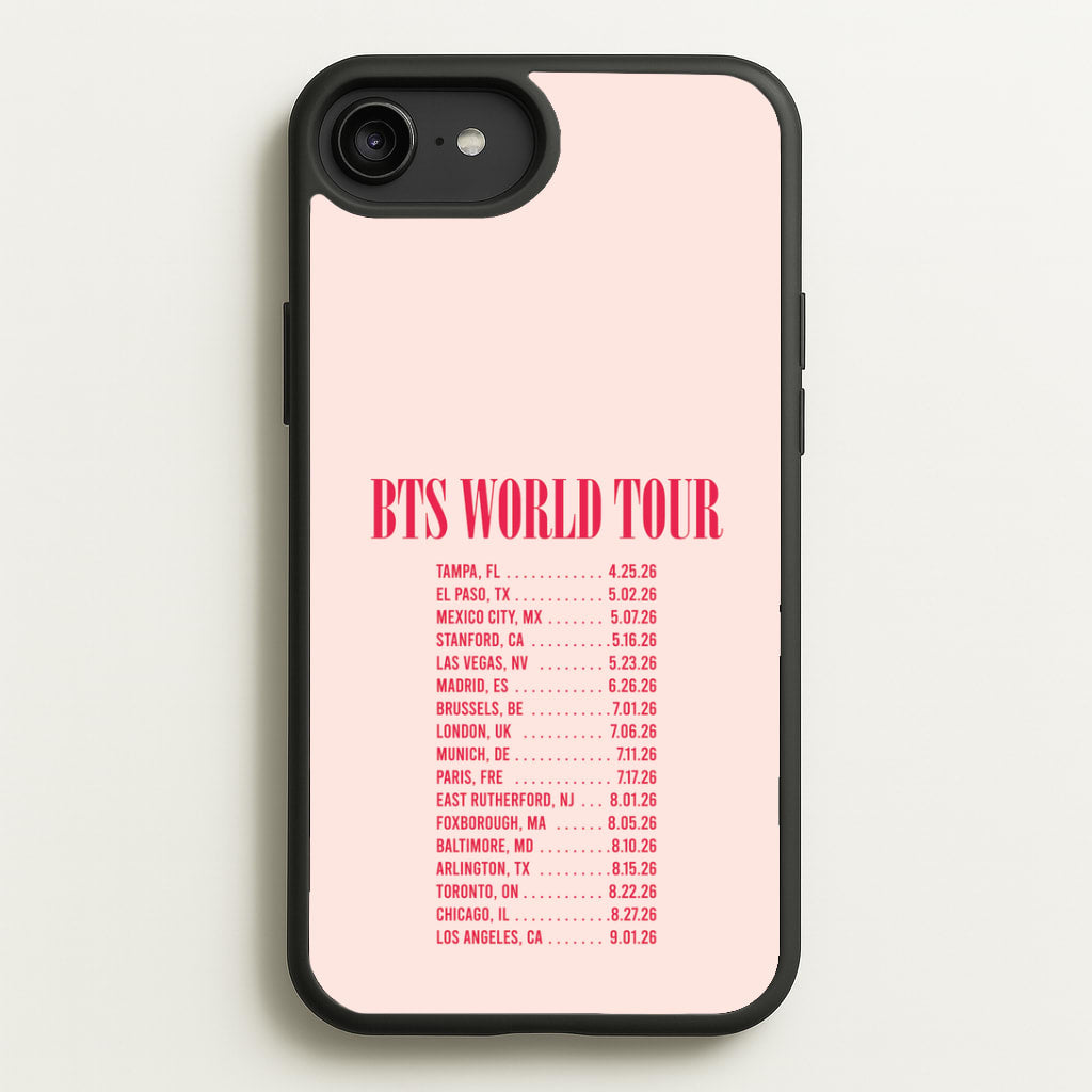 K-Pop Band World Tour List 2026 iPhone 6 Plus / 7 Plus / 8 Plus Case