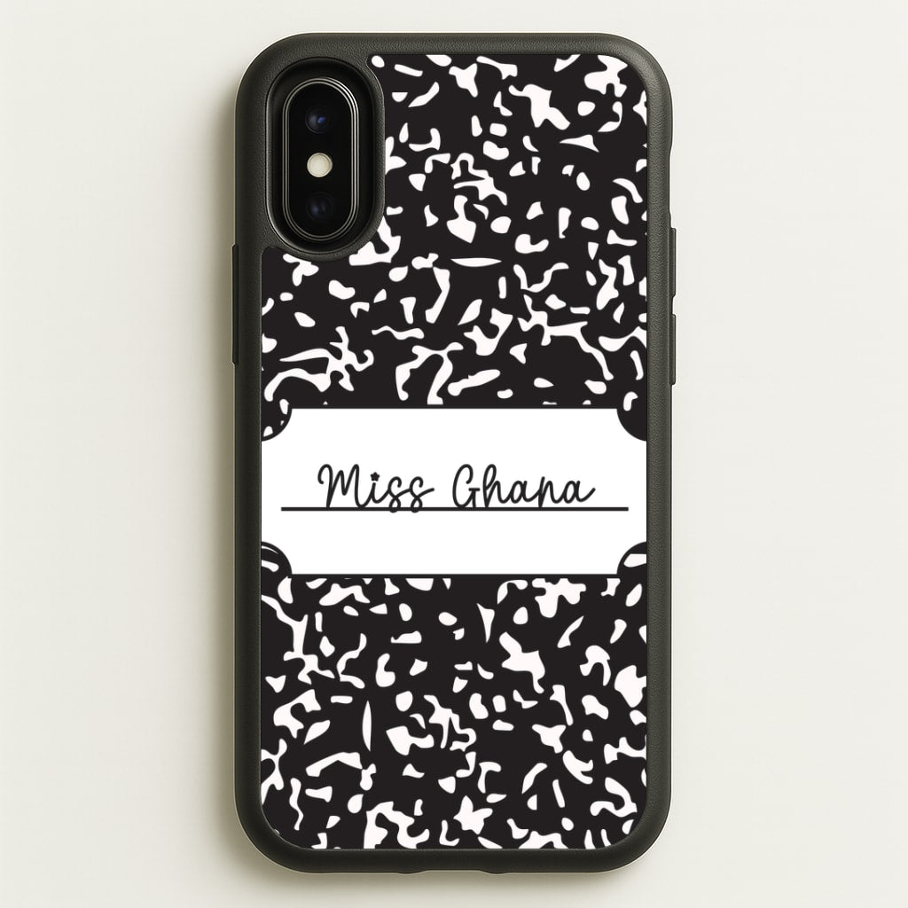 Personalised School Notebook iPhone X / XS Case