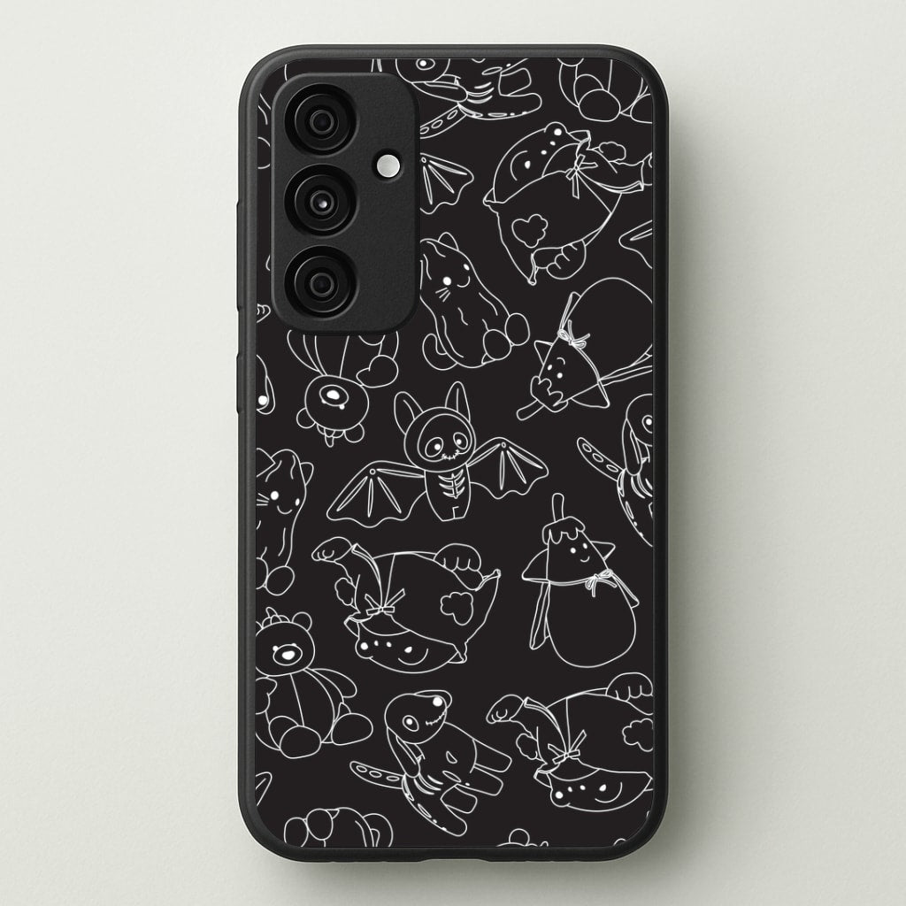 Halloween Plushies Pattern II - Halloween Galaxy A55 Case