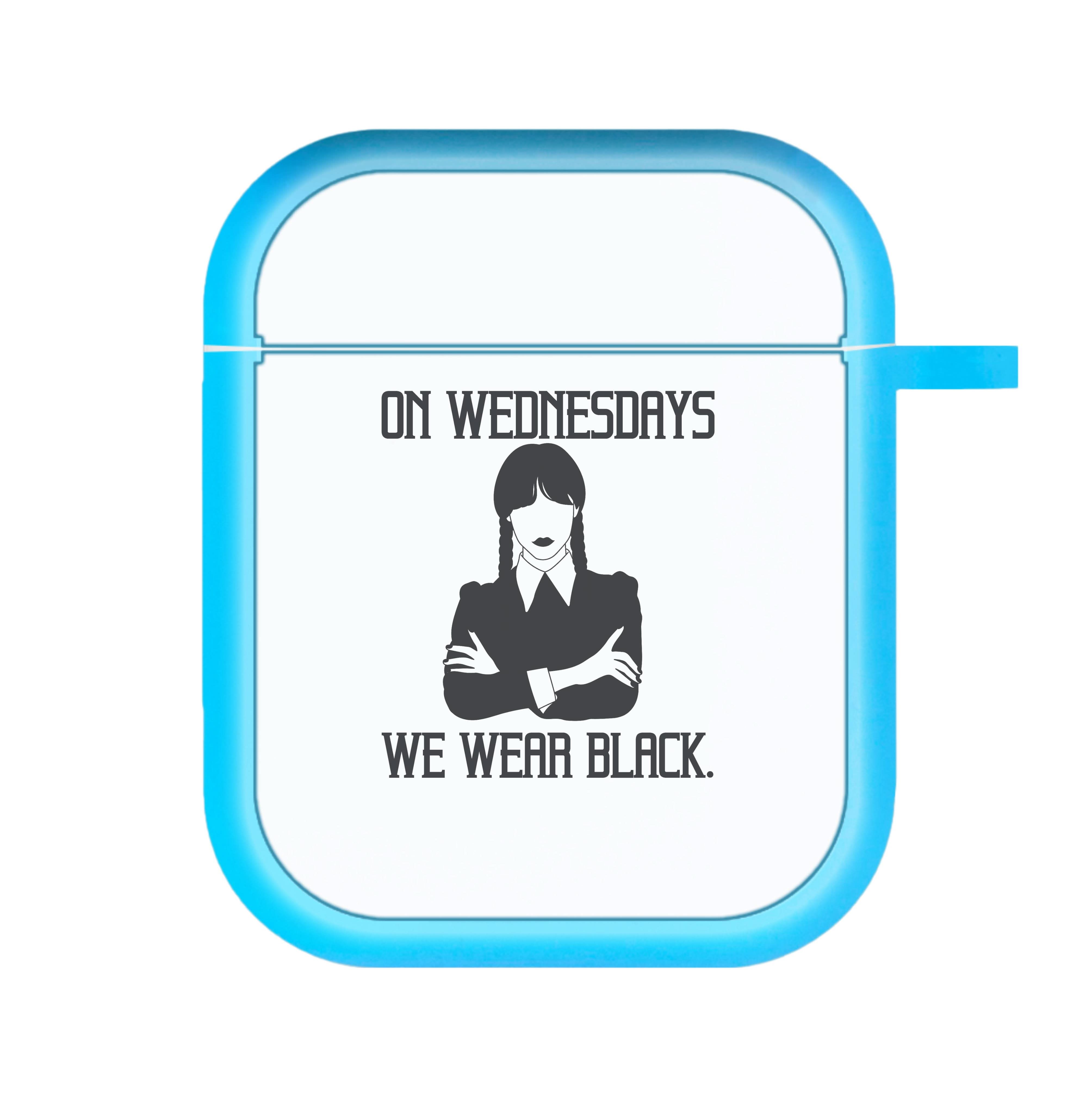 On Wednesdays We Wear Black AirPods Case