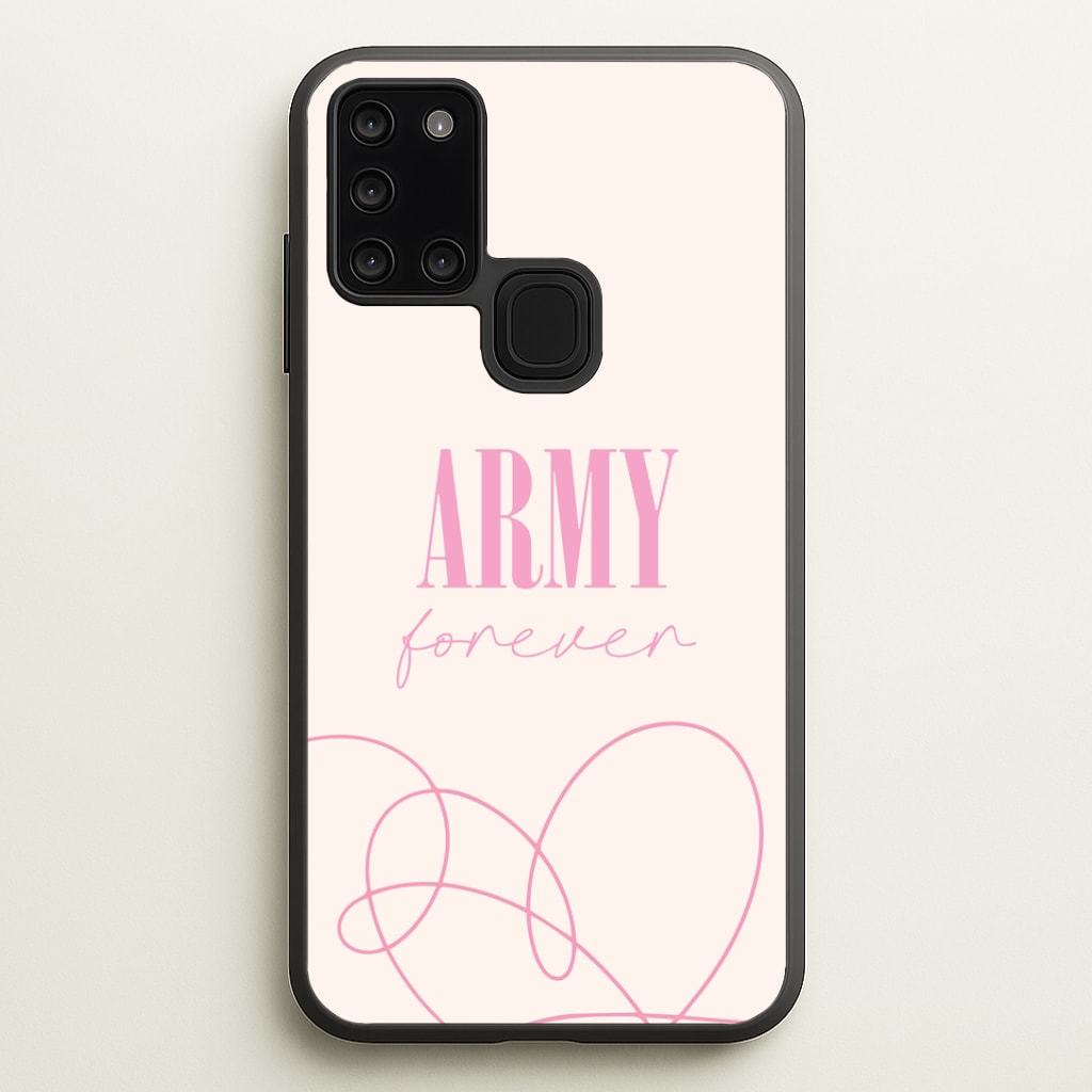 Army Forever Pink Galaxy A21s Case