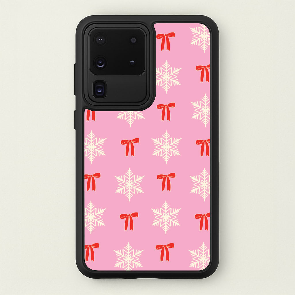 Coquette Bows And Snowflakes Pattern Galaxy S20 Ultra Case