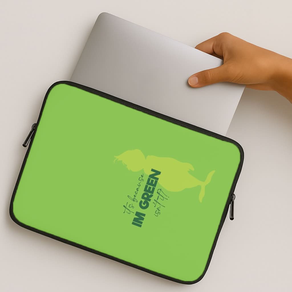 Because I'm Green MacBook Cover