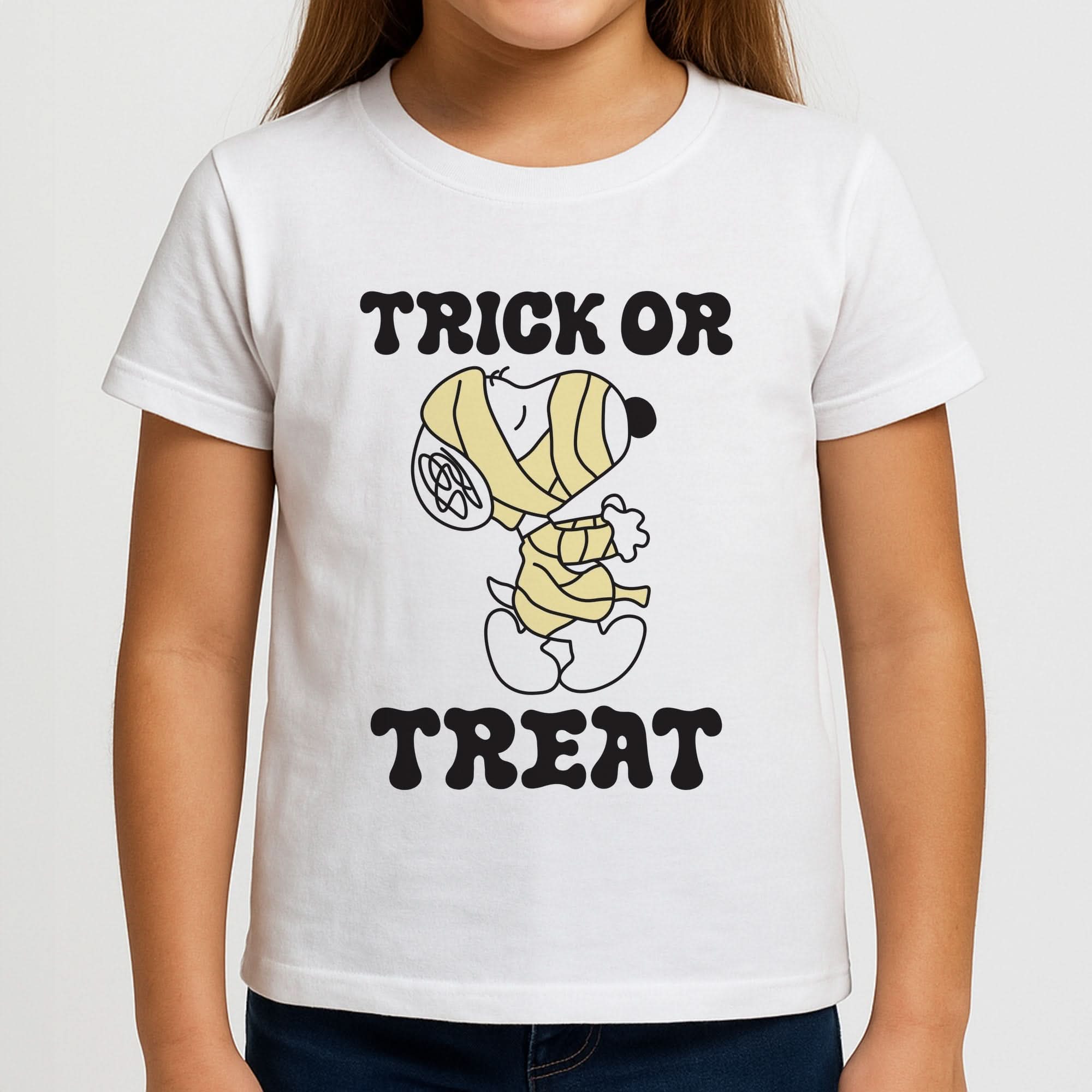Trick Or Treat Cartoon Beagle Girls T-Shirt