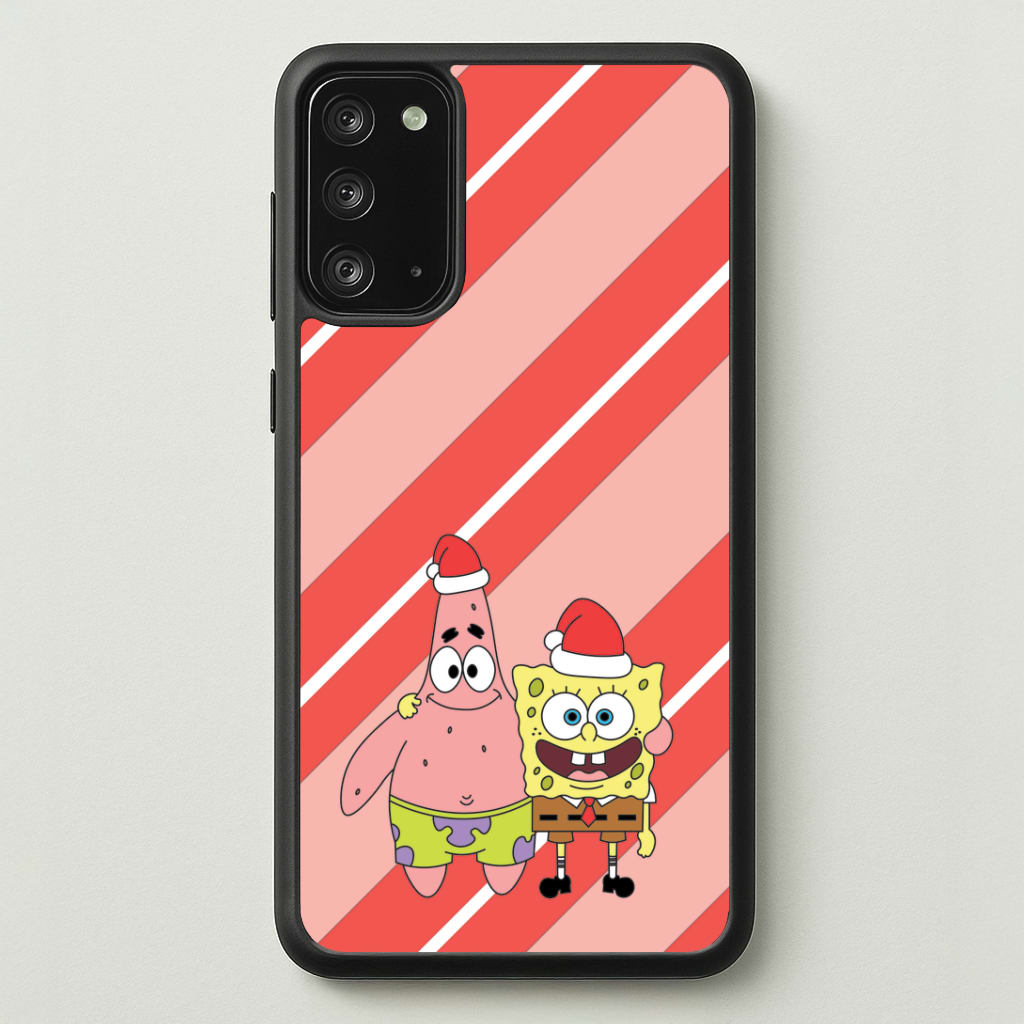 Cartoon Sponge And Starfish Christmas Hats Galaxy Note 20 Case