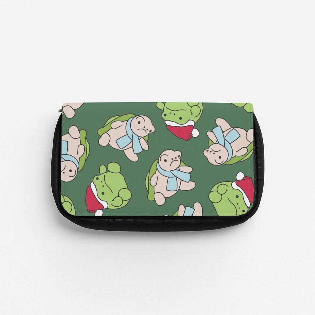 Grumpy Christmas Plushies Pattern Pencil Case