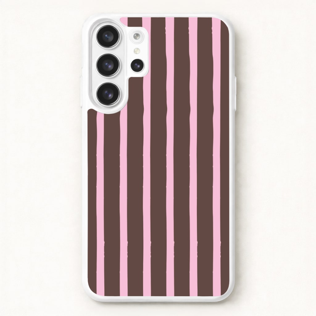 Chocolate & Strawberry Stripes Galaxy S26 Ultra Case