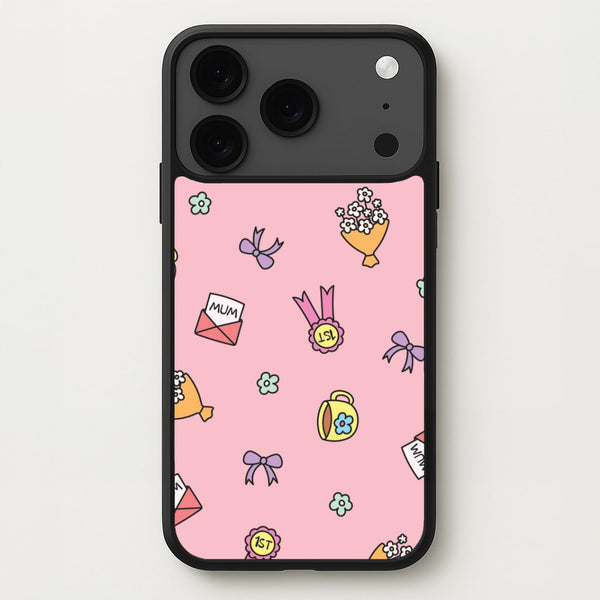 Mum Doodles Pattern iPhone 17 Pro Max Case