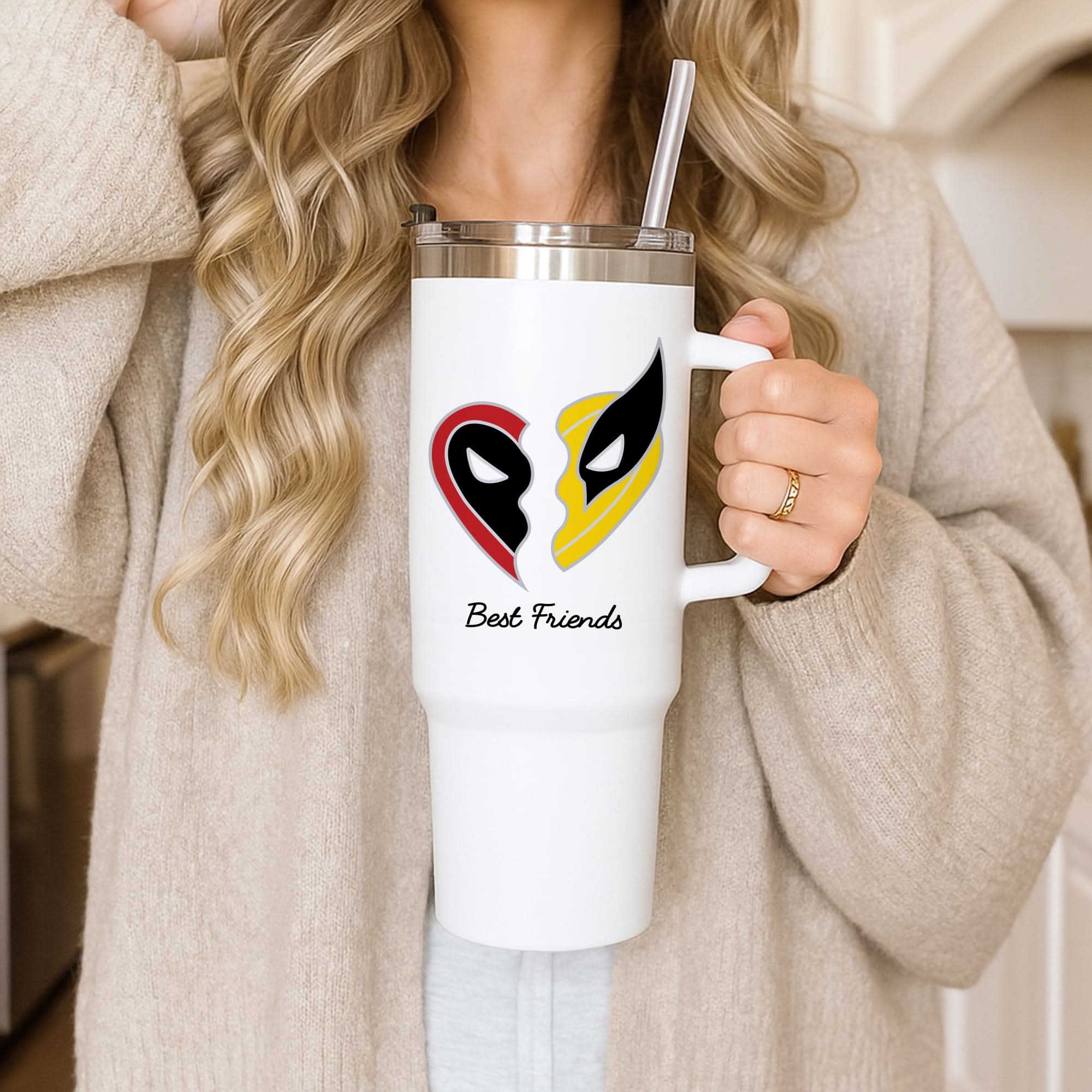 Superhero Best Friends Locket Tumbler