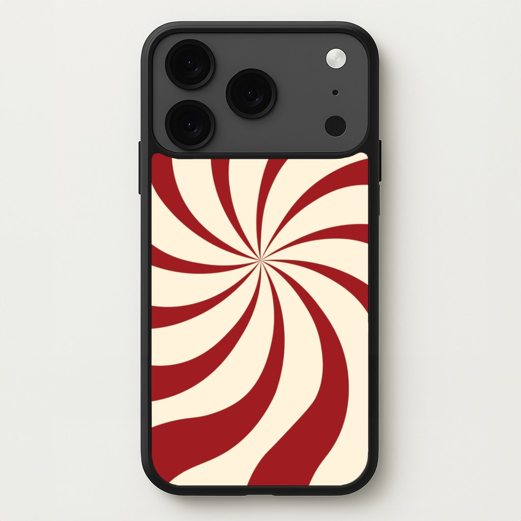 Peppermint Swirl Pattern iPhone 17 Pro Case