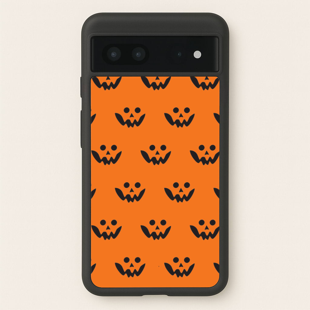 Carved Pumpkin Face Pattern Google Pixel 7 Case