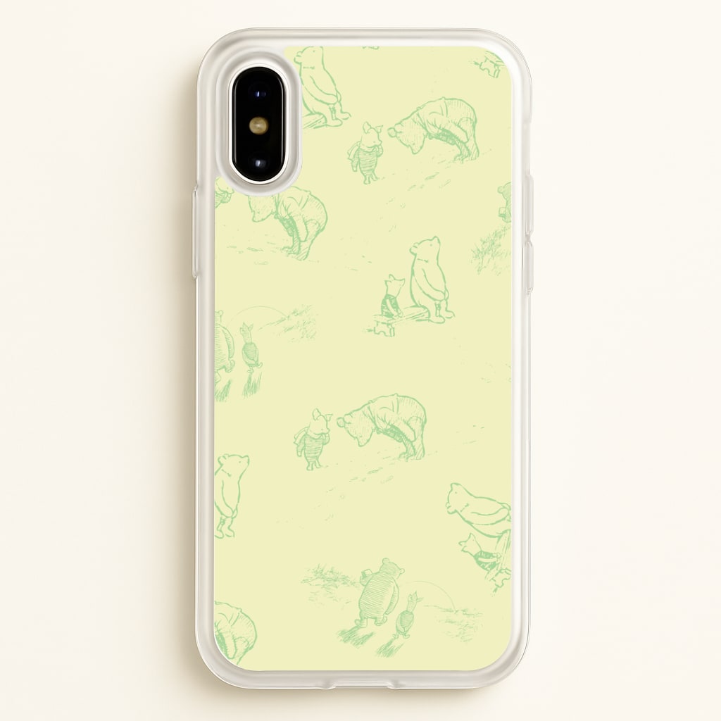 Sketched Winnie Pattern iPhone X / XS Case