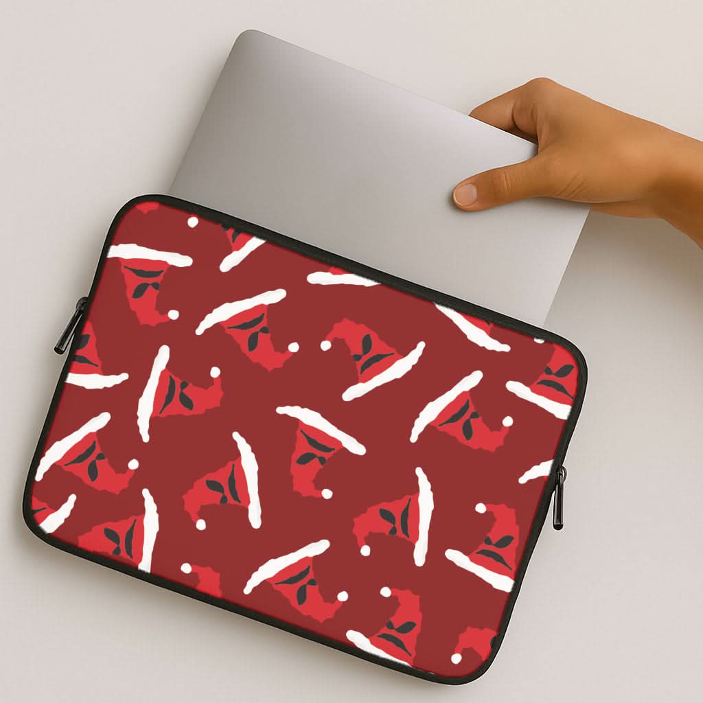 Sorting Christmas Hat Pattern MacBook Cover