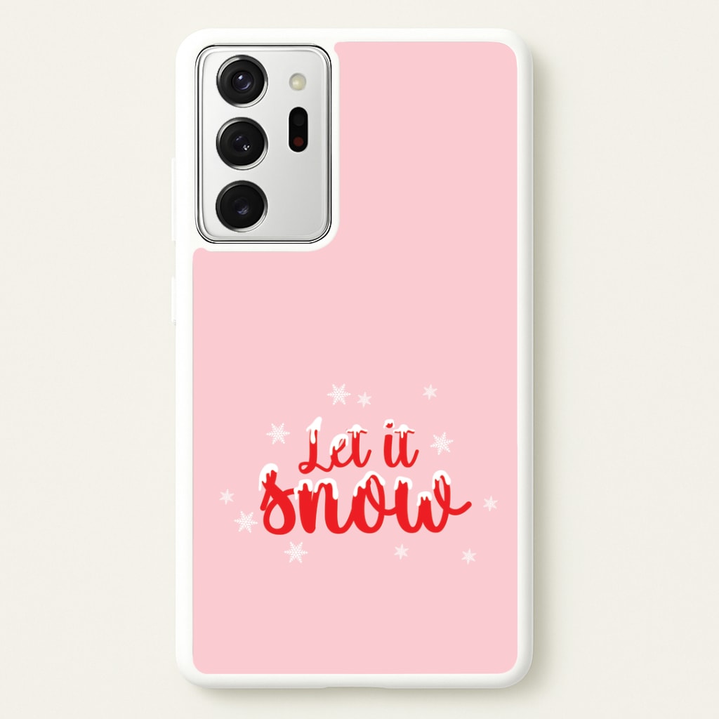 Let It Snow Snowflakes Galaxy Note 20 Ultra Case