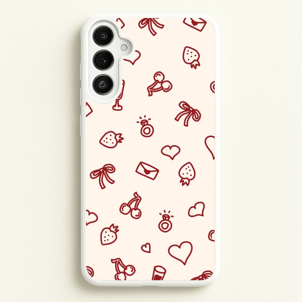 Valentines Doodles Galaxy A36 Case