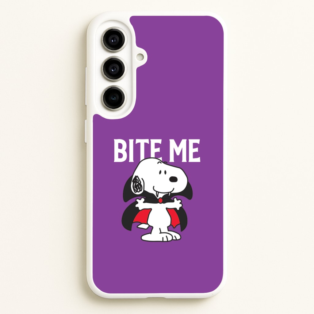 Bite Me Cartoon Beagle Galaxy A56 Case