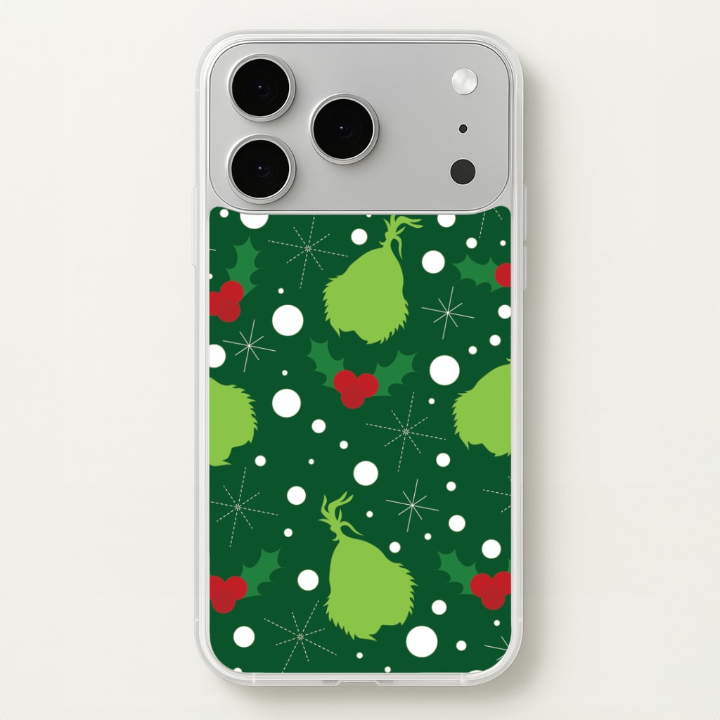 Green Creature Christmas Pattern iPhone 17 Pro Max Case