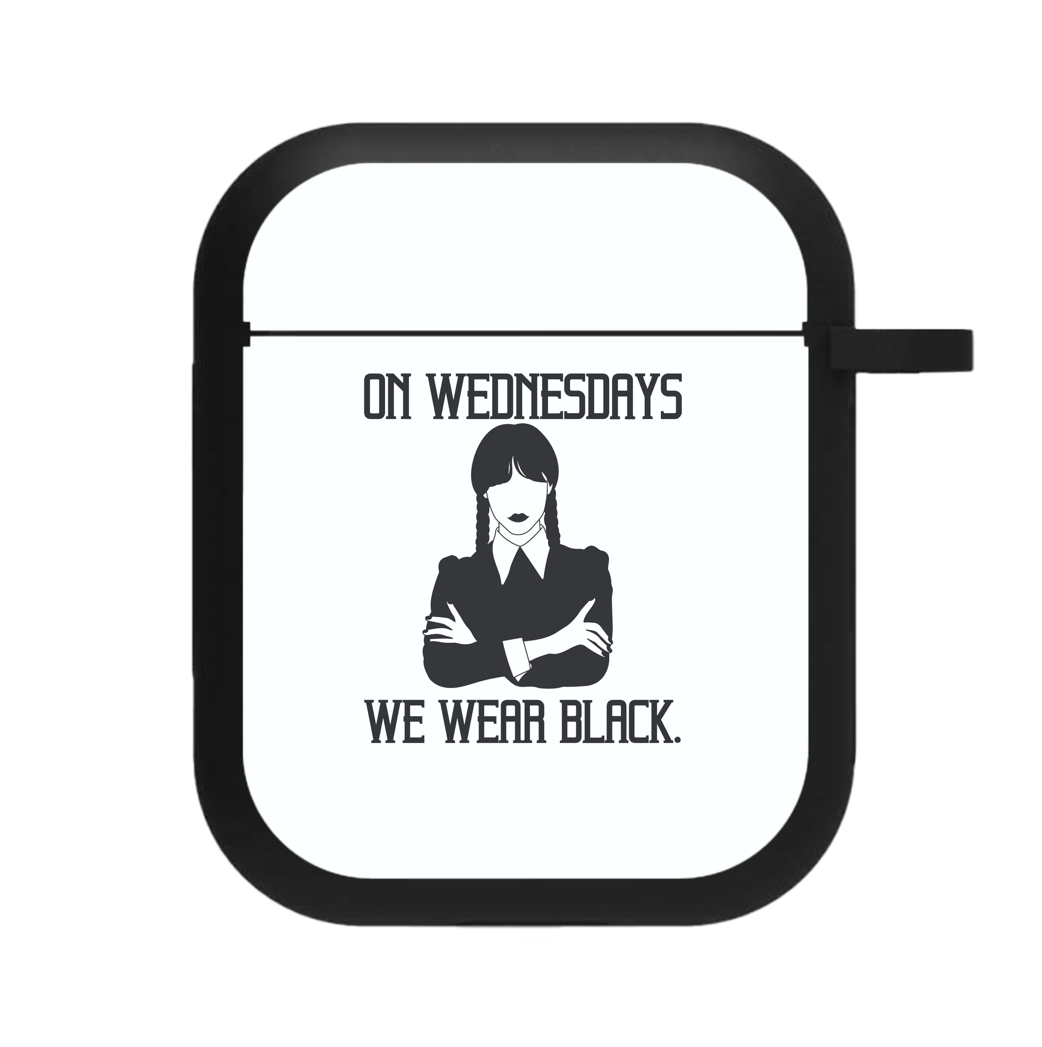 On Wednesdays We Wear Black AirPods Case