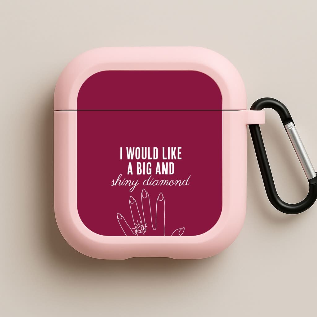 Shiny Diamond Pink AirPods Case
