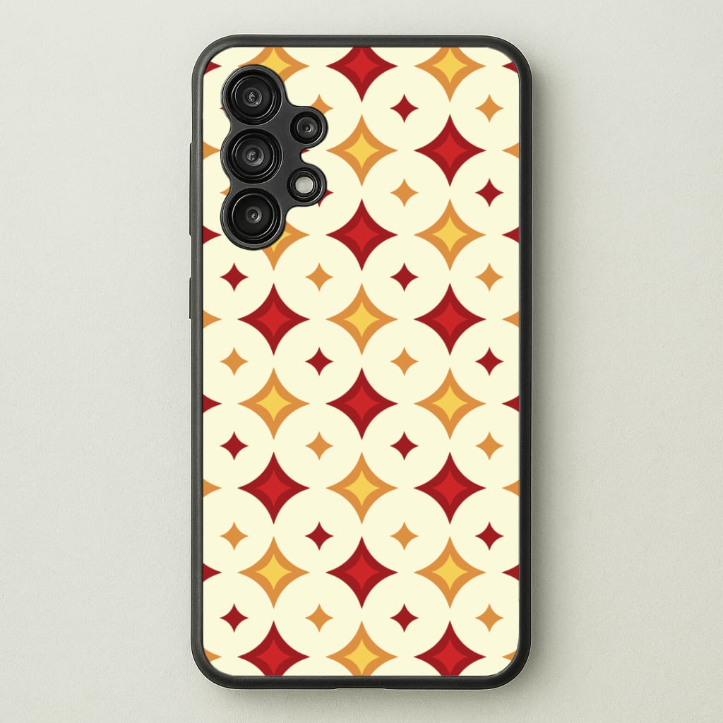 Geometric Christmas Stars Pattern Galaxy A13 Case