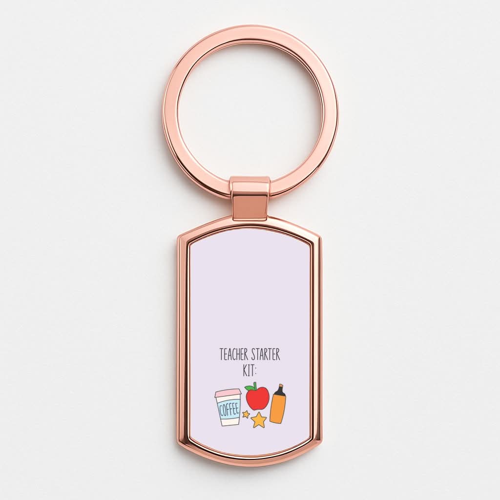 Teacher Starter Kit Rose Gold Keyring