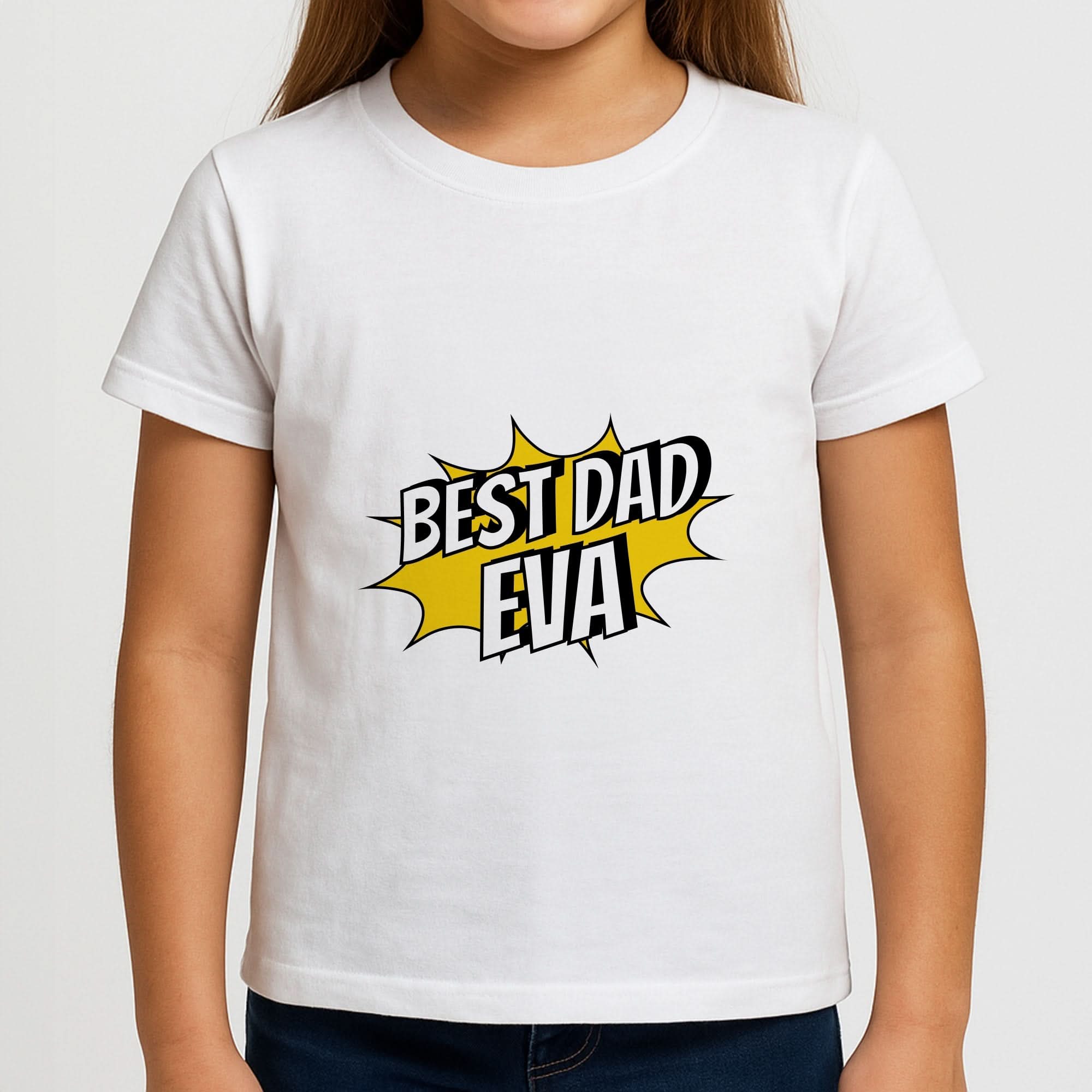 Comic Book Best Dad Eva Girls T-Shirt