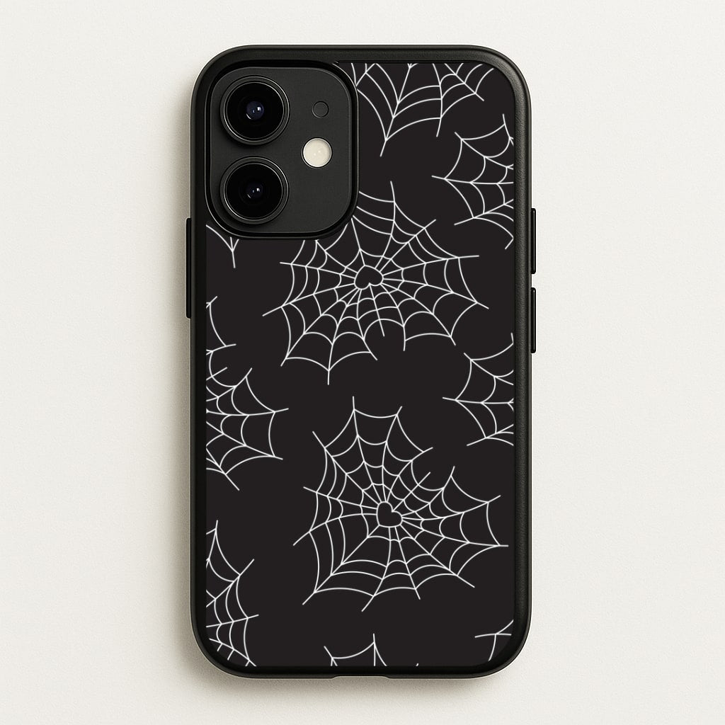 Spiderweb Hearts Pattern iPhone 12 / 12 Pro Case
