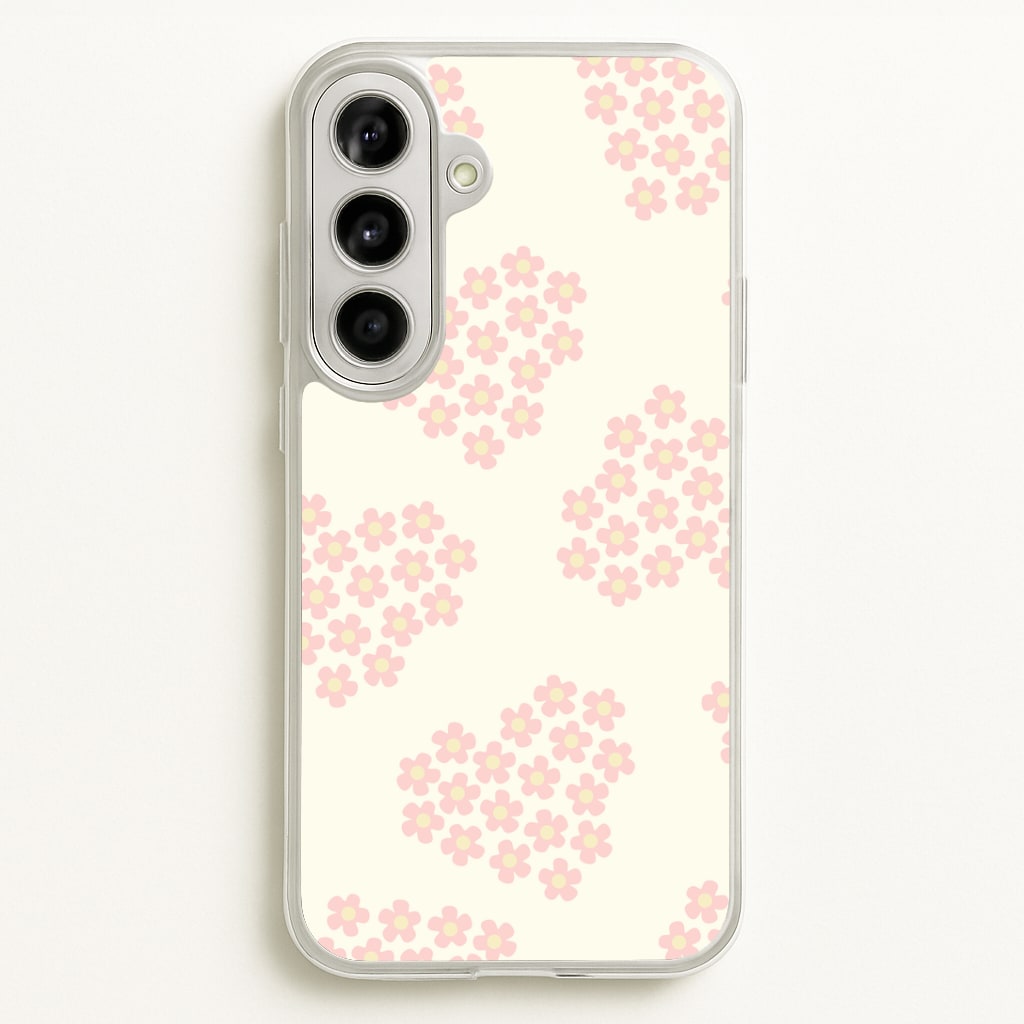 Flower Hearts Pattern Galaxy A56 Case