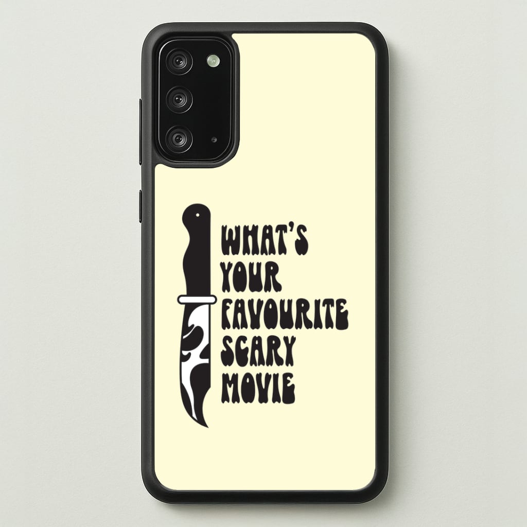 What's Your Favourite Scary Movie Trippy Galaxy Note 20 Case
